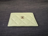 Chanel 24C Green Caviar Classic Card Case
