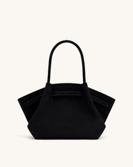JW PEI - Hana Medium Faux Suede Tote Bag - Black