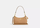 Coach - Straw Teri Shoulder Bag With Charm