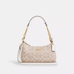 Coach Sand Teri Shoulder Bag In Signature Canvas