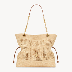 YSL Jamie Shopping Small in Raffia