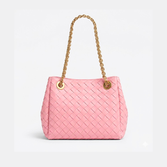 Bottega Veneta Small Parachute Chain Pink Bag
