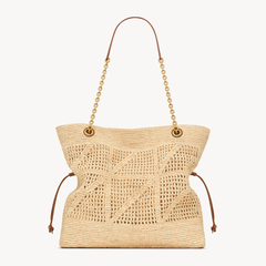 YSL Jamie Shopping Small in Raffia