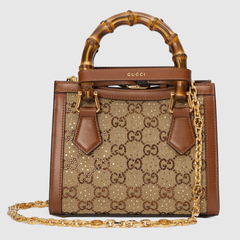 Gucci Diana Crystals Small Tote Bag