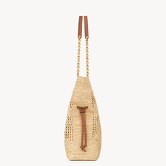 YSL Jamie Shopping Small in Raffia