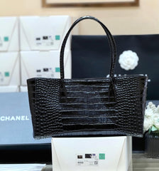 CHANEL Crocodile Croc Illusion Tote Shopping Bag