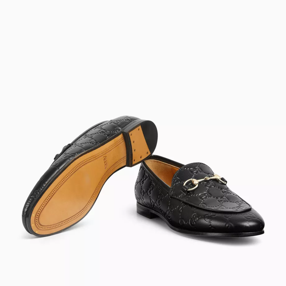 Gucci Jordaan GG Loafers in Embossed Leather