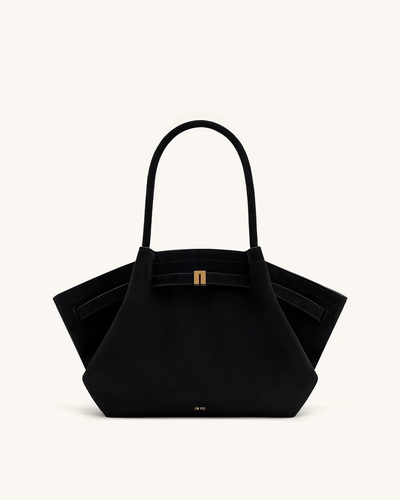 JW PEI - Hana Medium Faux Suede Tote Bag - Black