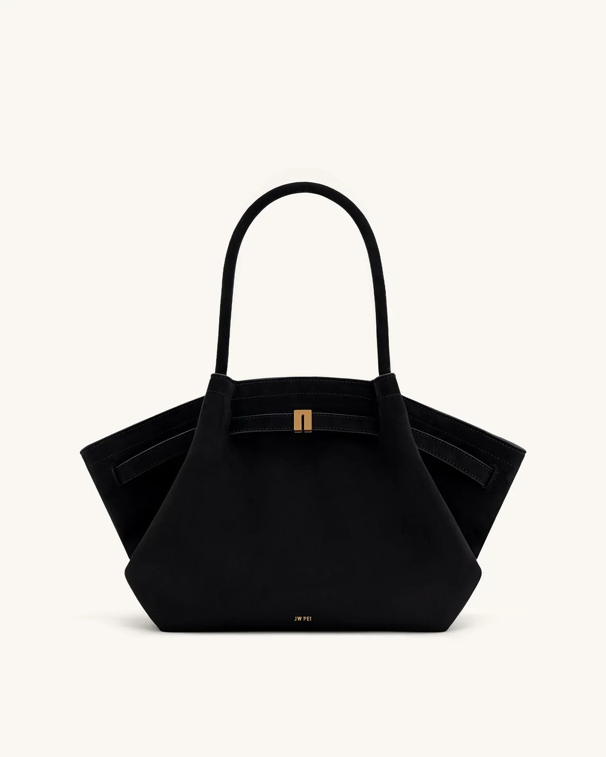 JW PEI - Hana Medium Faux Suede Tote Bag - Black