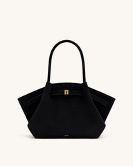JW PEI - Hana Medium Faux Suede Tote Bag - Black