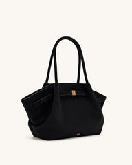 JW PEI - Hana Medium Faux Suede Tote Bag - Black